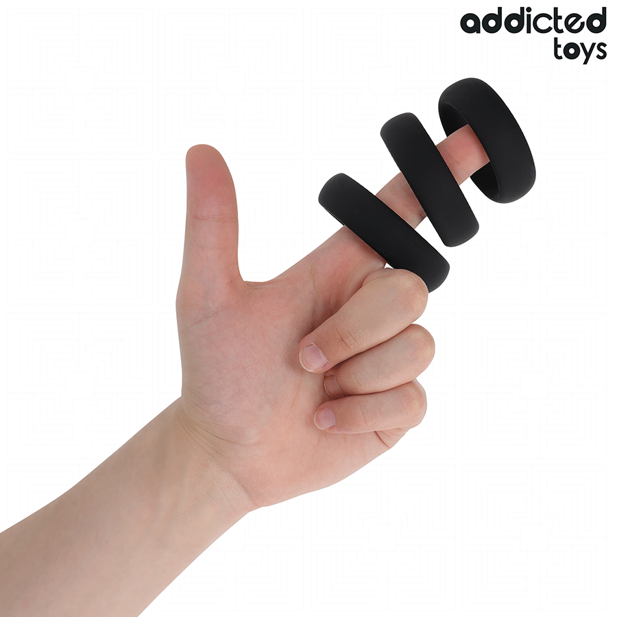 ADDICTED TOYS – CONJUNTO DE ANÉIS DE SILICONE PLANOS