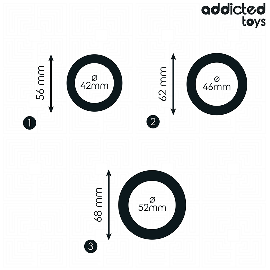 ADDICTED TOYS - CONJUNTO DE ANÉIS DE SILICONE PLANOS - Image 4