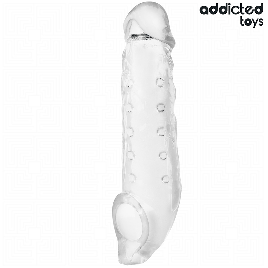 ADDICTED TOYS – EXTENSOR DE PÊNIS TRANSPARENTE TAMANHO P 23 CM