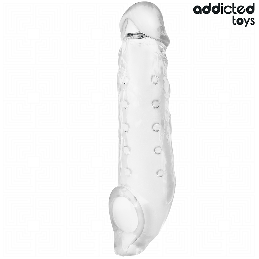 ADDICTED TOYS – CAPA PENIANA TRANSPARENTE TAMANHO M 27 CM