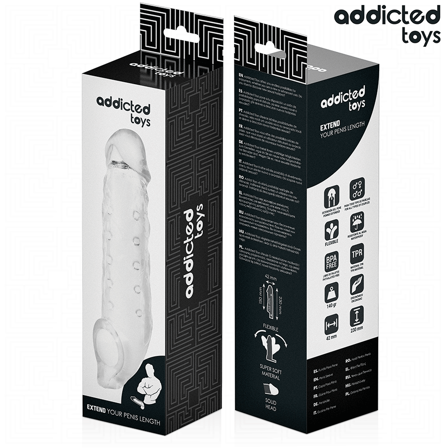 ADDICTED TOYS - CAPA PENIANA TRANSPARENTE TAMANHO M 27 CM - Image 7