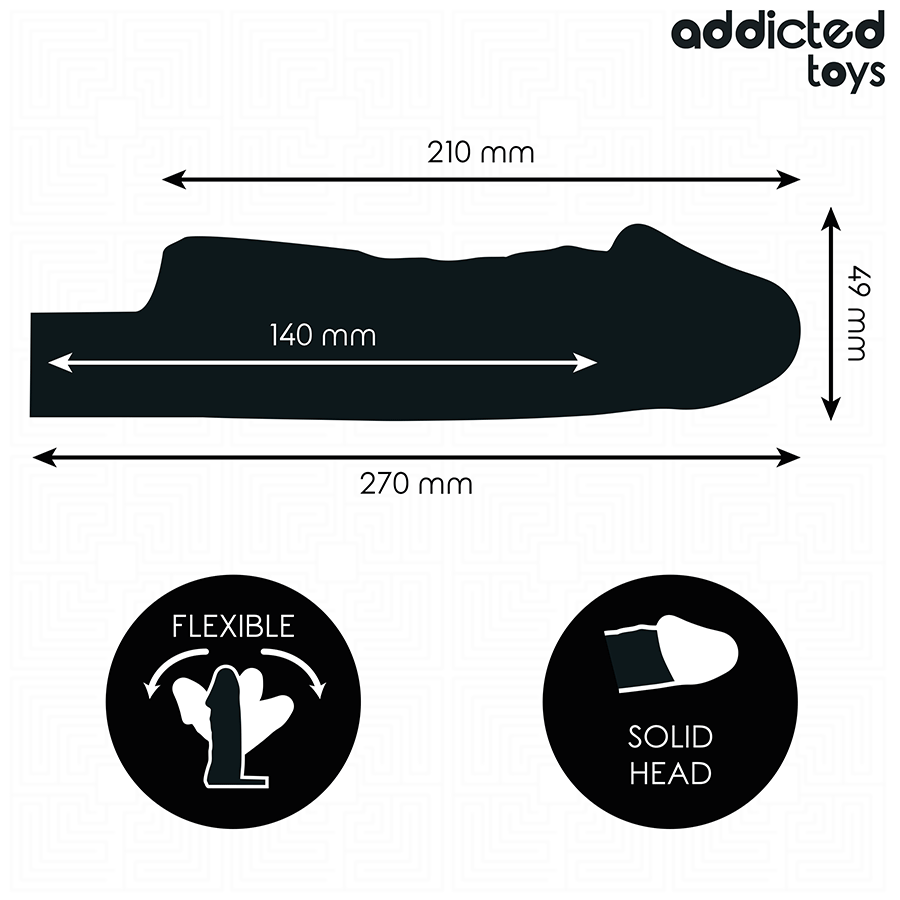 ADDICTED TOYS - CAPA PENIANA TRANSPARENTE TAMANHO M 27 CM - Image 4
