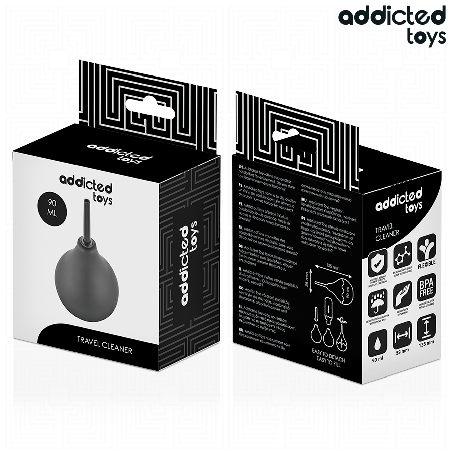 ADDICTED TOYS - LIMPADOR ANAL DE VIAGEM TAMANHO P 90 ML - Image 7