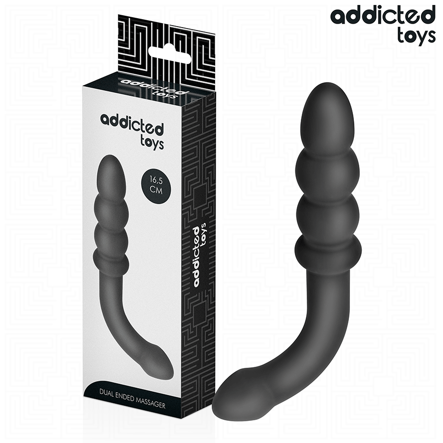 ADICTED TOYS – MASSAGEADOR ANAL DUPLO DE SILICONE 16,5 CM