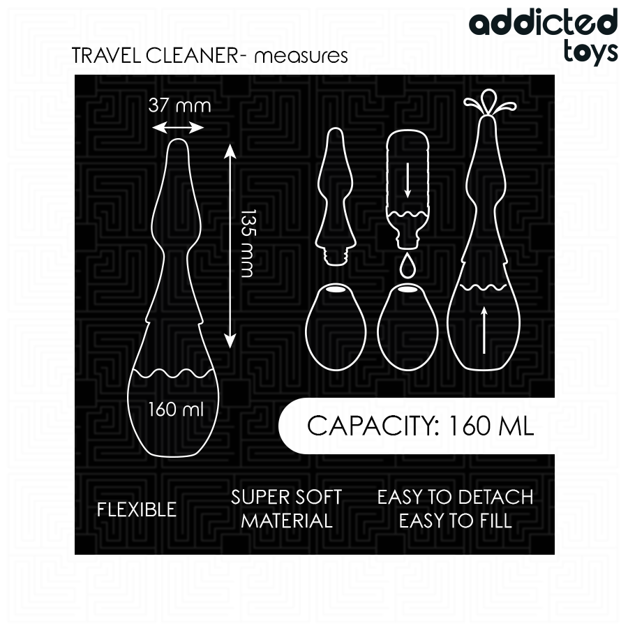 ADDICTED TOYS - LIMPADOR DE VIAGEM DE SILICONE MODELO 1 - Image 5