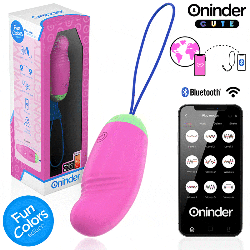 ONINDER CUTE – OVO DE SILICONE VIBRATÓRIO E GIRATÓRIO 360° PARA PRAZER E AMOR – APLICATIVO GRATUITO GLOBAL