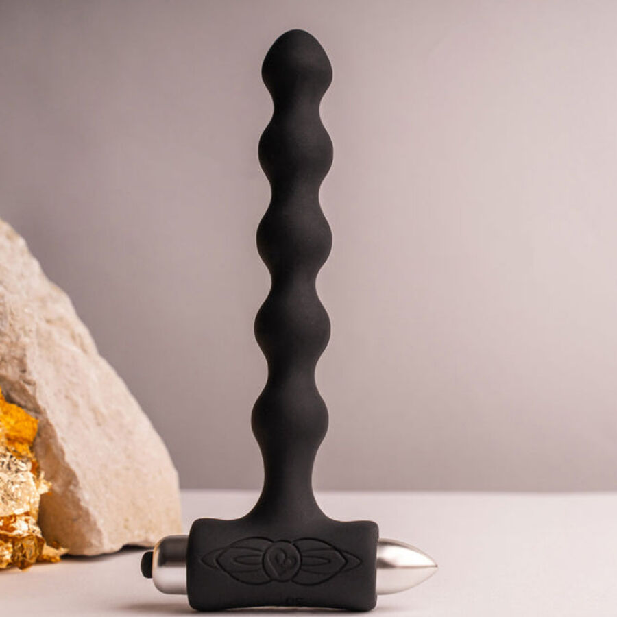 ROCKS-OFF - PETITE SENSATIONS PEARLS PLUG VIBRADOR ANAL PRETO - Image 9