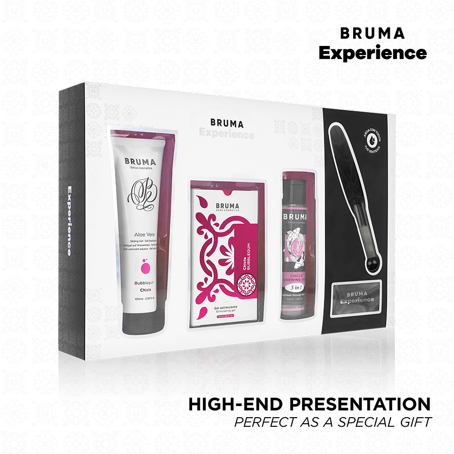 BRUMA XPERIENCE – KIT DE TENTAÇÃO DE CHICLETE COM POTENCIALIZANTE DE ORGASMO