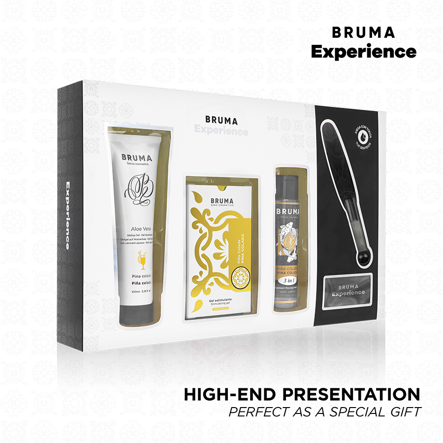 BRUMA XPERIENCE – KIT DE TENTAÇÃO DE PINHA COLADA DOCE COM POTENCIALIZANTE DE ORGASMO