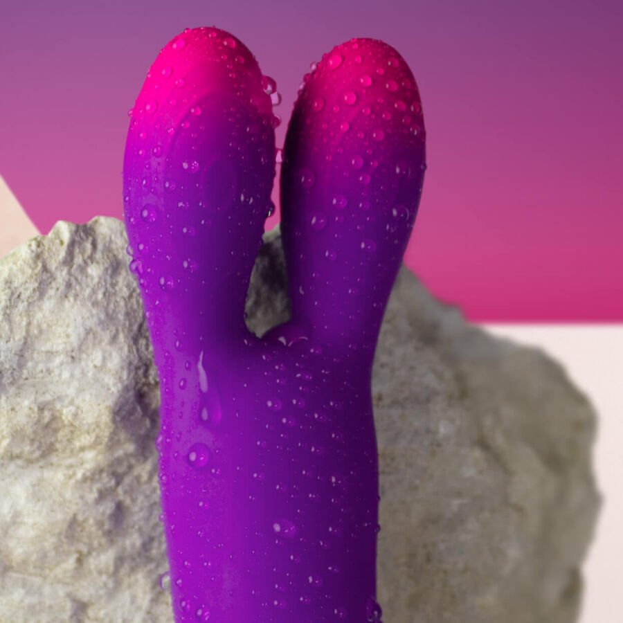 ROCKS-OFF - VIBRADOR FLEXÍVEL GLO-GIRL BUNNY ROXO - Image 4