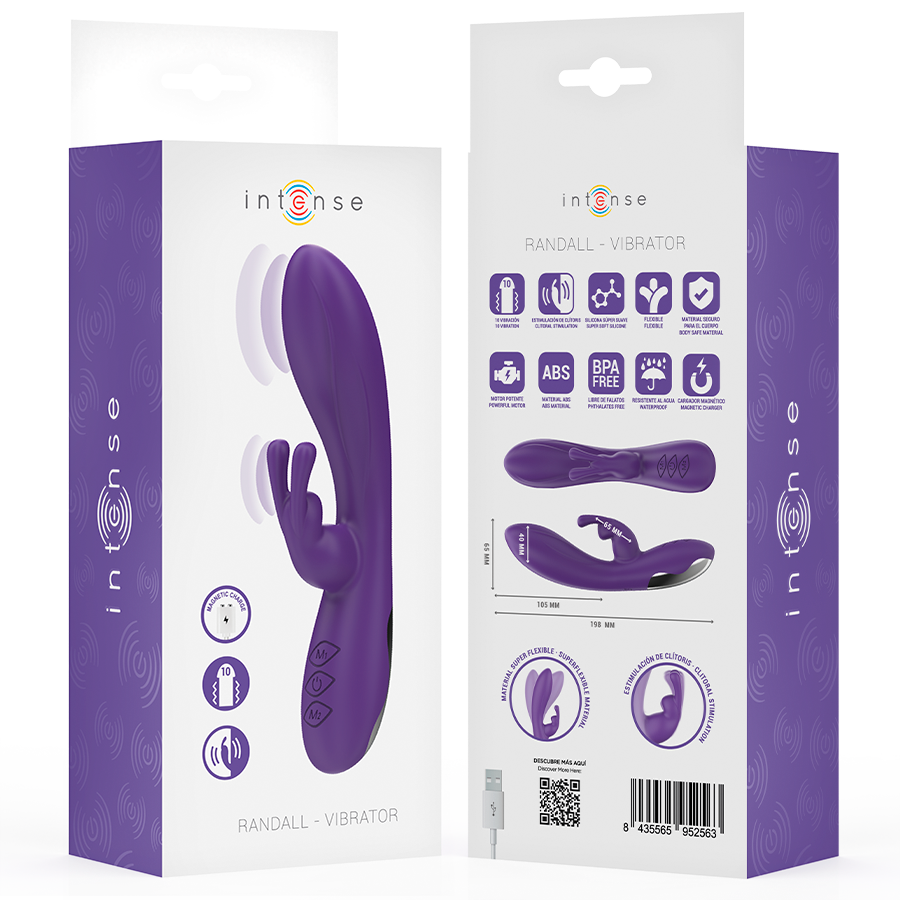 INTENSE - VIBRADOR RANDALL RABBIT 10 VIBRAÇÕES ROXO - Image 8