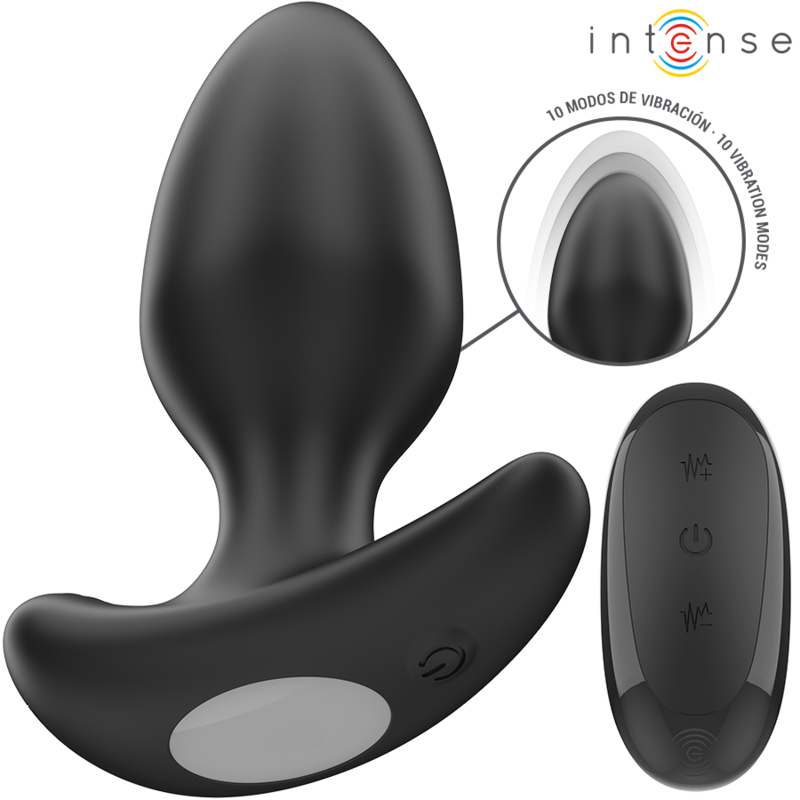 INTENSE – JOEY PLUG ANAL 10 VIBRAÇÕES PRETO COM CONTROLE REMOTO