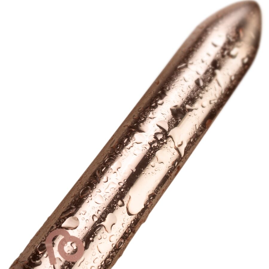 ROCKS-OFF – BULLET VIBRATÓRIO RECARREGÁVEL ROSA DOURADA