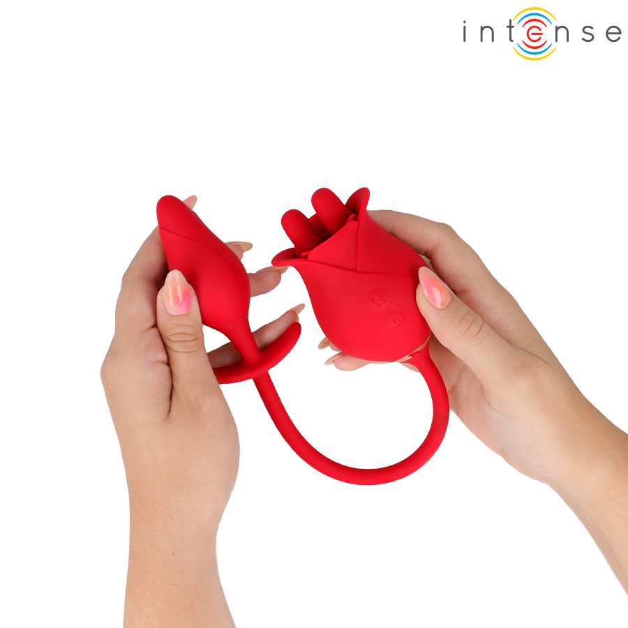 INTENSE – MELANIE – ESTIMULADOR DUPLO DE CLITÓRIS COM LÍNGUA EM ZIGZAG