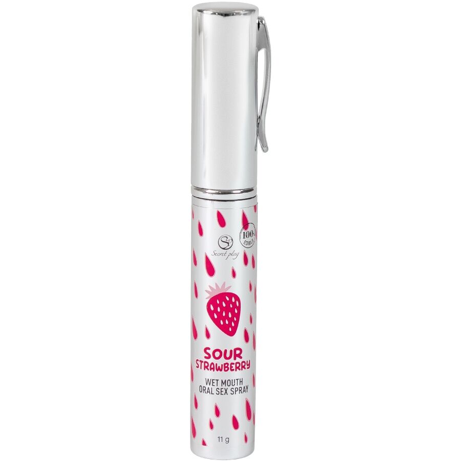 SECRETPLAY – SPRAY PARA SEXO ORAL COM SABOR DE MORANGO AZEDO