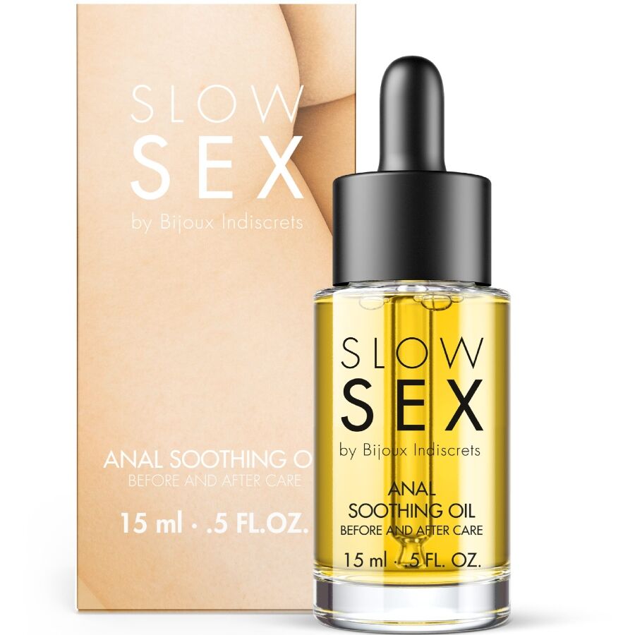 BIJOUX INDISCRETS – ÓLEO ANAL CALMANTE PARA SEXO LENTO 15 ML