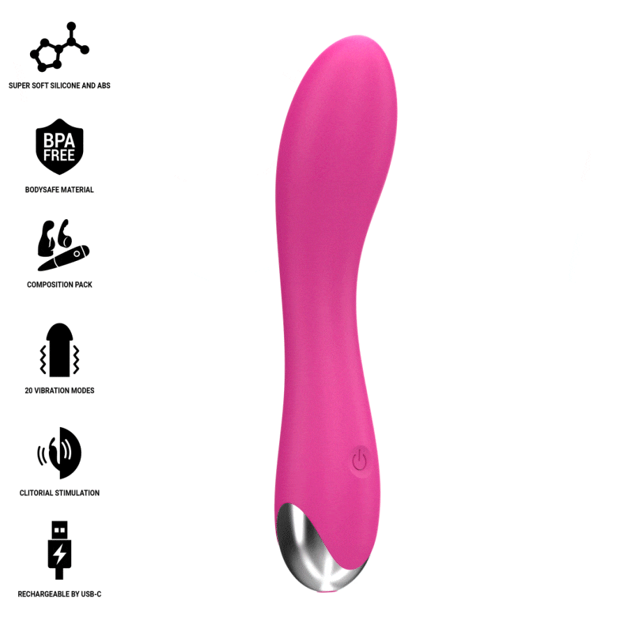 INTENSE – VIBRADOR CHER COM 20 PADRÕES E CABEÇAS INTERCAMBIÁVEIS