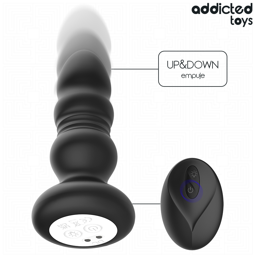 ADDICTED TOYS - PLUG ANAL VIBRATÓRIO COM EMPURRAÇÃO E LUZ DE LED - CONTROLE REMOTO - Image 3