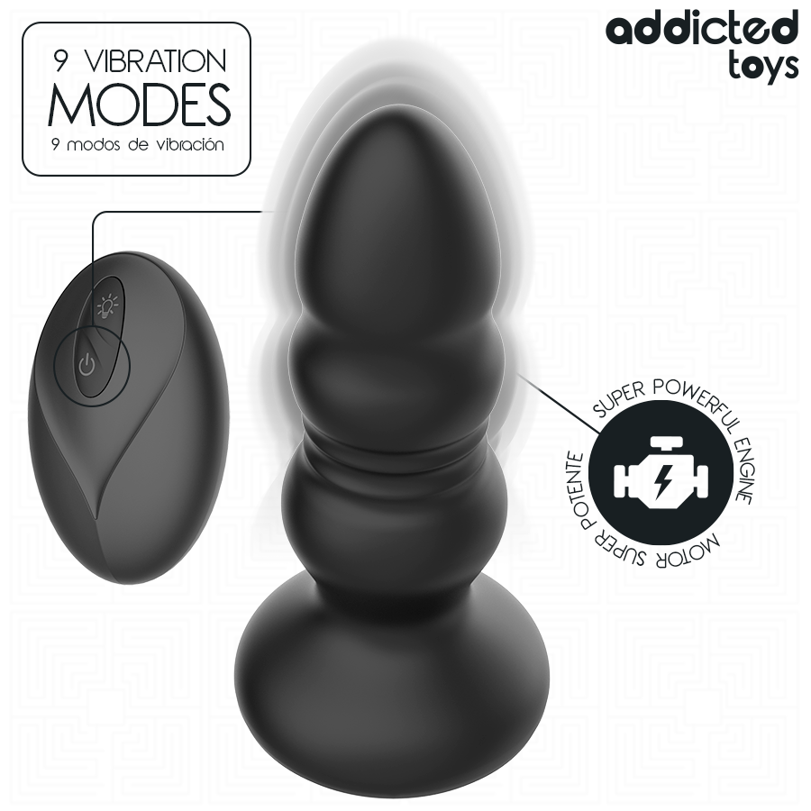 ADDICTED TOYS - PLUG ANAL VIBRATÓRIO COM EMPURRAÇÃO E LUZ DE LED - CONTROLE REMOTO - Image 4