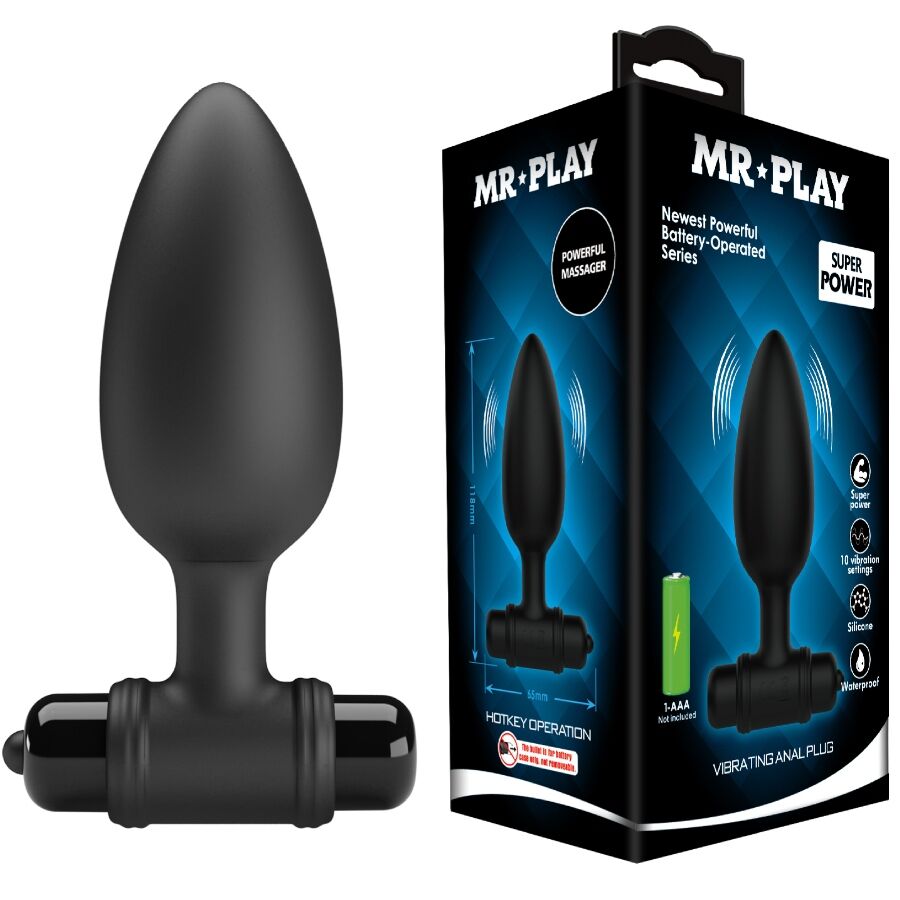 MR PLAY – PLUG ANAL SUPER POTENTE COM VIBRAÇÃO