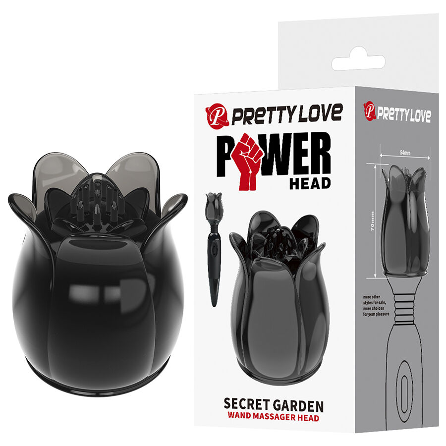 PRETTY LOVE – CABEÇA DE MASSAGEM PRETA SECRET GARDEN
