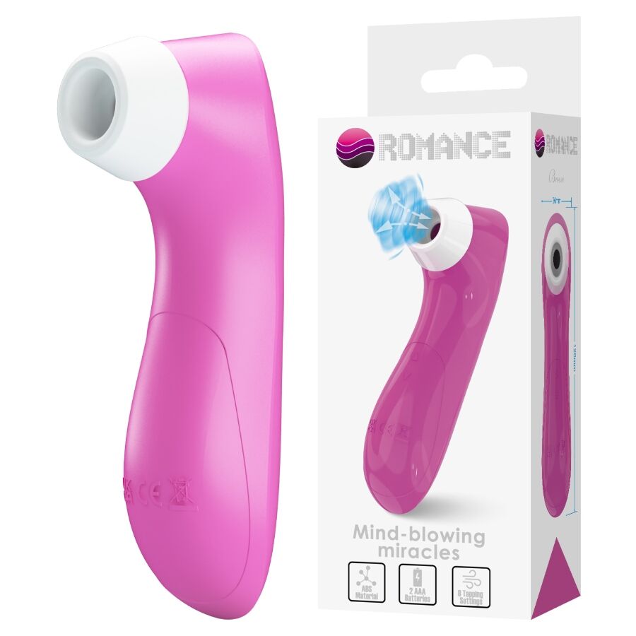 ROMANCE – DISPOSITIVO DE SUCÇÃO CLITORIAL COM TECNOLOGIA DE PULSAÇÃO ROSA