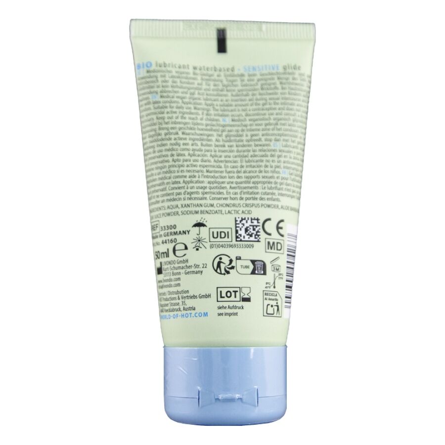 HOT – BIO LUBRIFICANTE À BASE ÁGUA SENSITIV 50 ML
