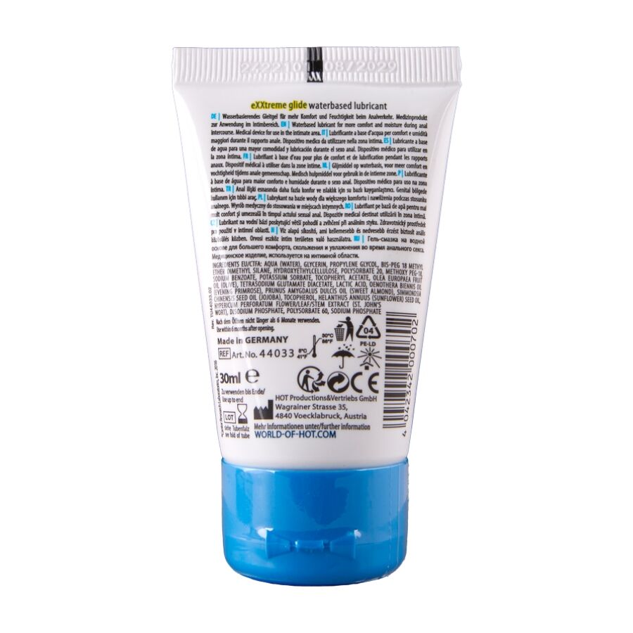 HOT - EXXTREME GLIDE LUBRIFICANTE À BASE DE ÁGUA + ÓLEO CONFORTANTE A+ 30 ML - Image 2