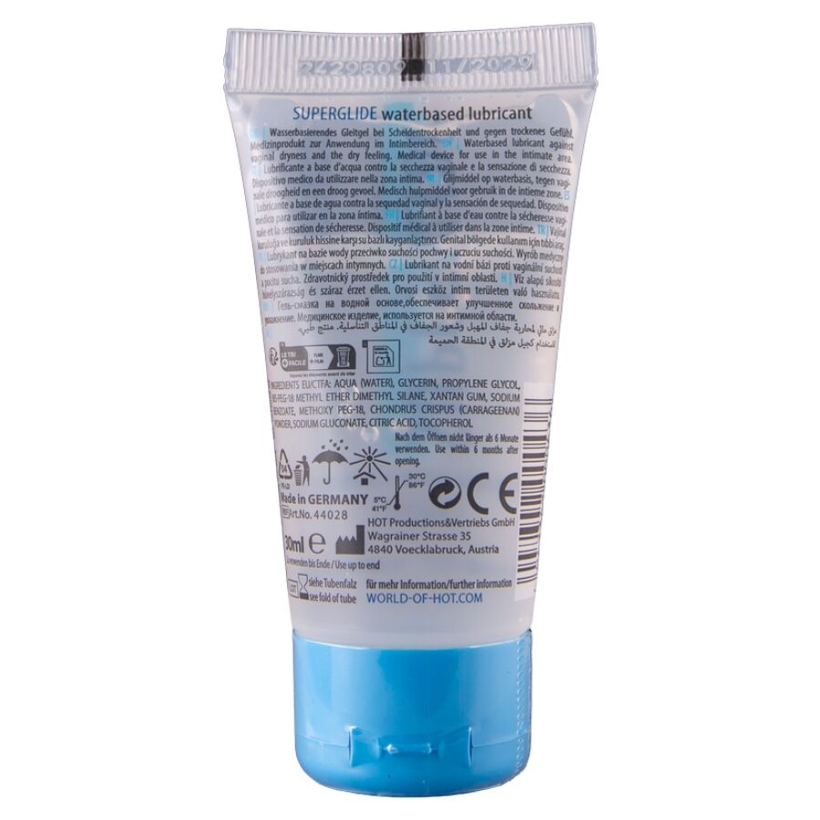 HOT – SUPERGLIDE LUBRIFICANTE À BASE DE ÁGUA 30 ML