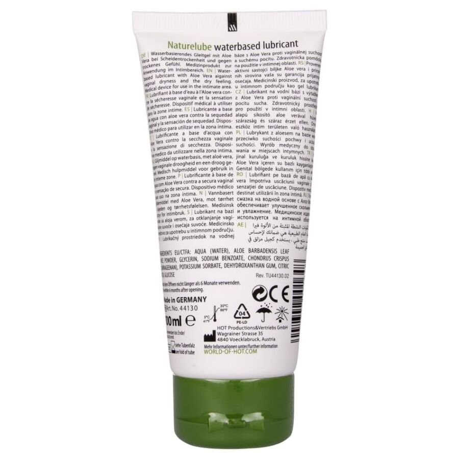 HOT – NATURE LUBE À BASE DE ÁGUA COM ALOE VERA 100 ML