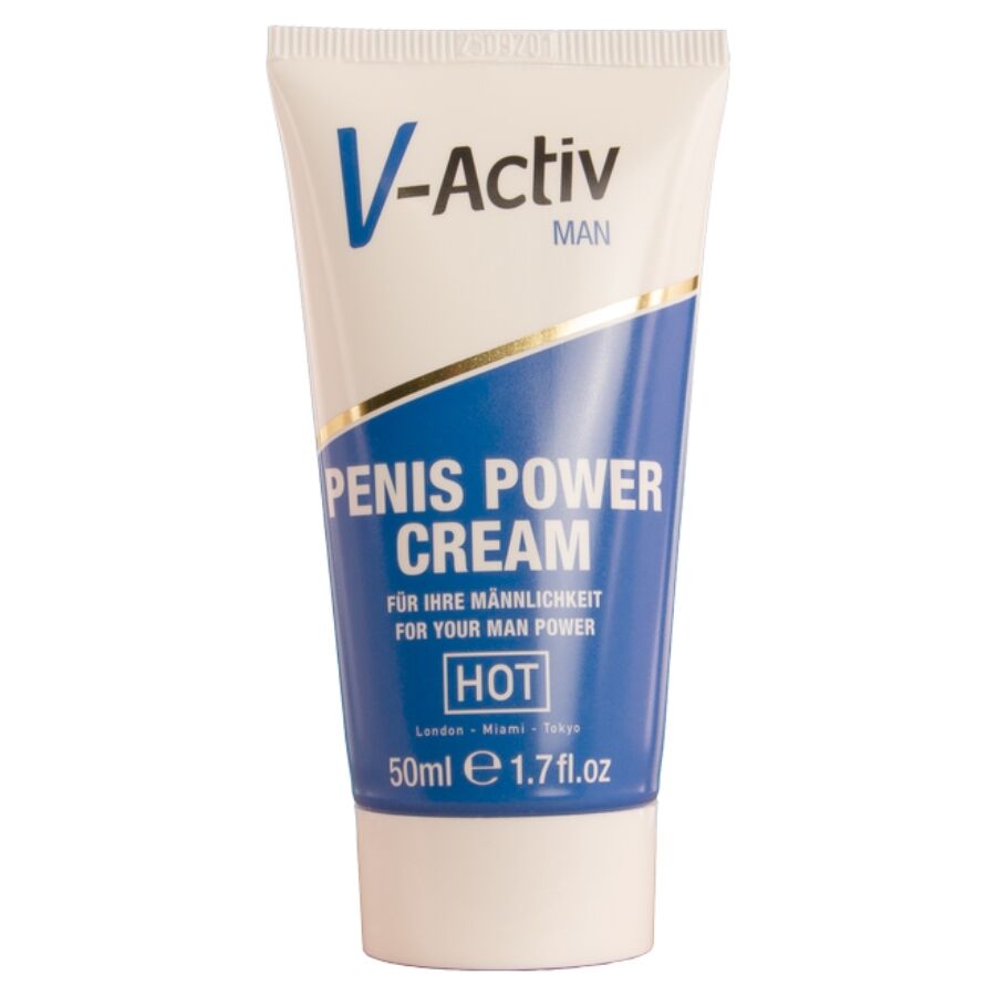 QUENTE – CREME PARA POTÊNCIA PENIANA V-ACTIV PARA HOMENS 50 ML