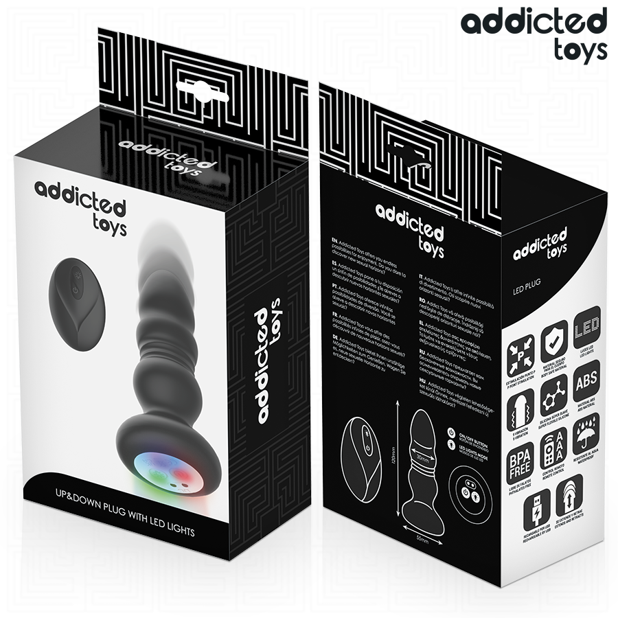 ADDICTED TOYS - PLUG ANAL VIBRATÓRIO COM EMPURRAÇÃO E LUZ DE LED - CONTROLE REMOTO - Image 7