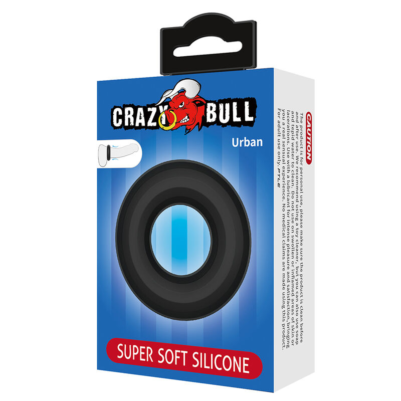 CRAZY BULL - ANEL PENIANO DE SILICONE SUPER MACIO URBANO PRETO - Image 7