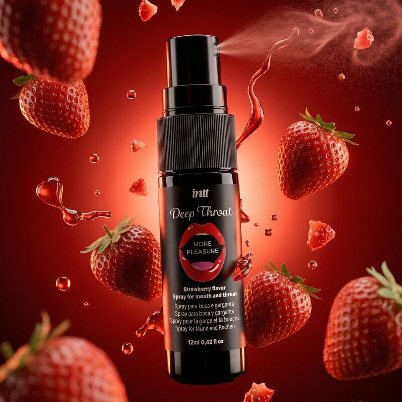 INTT – SPRAY ORAL PARA GARGANTA PROFUNDA COM MAIS PRAZER SABOR MORANGO
