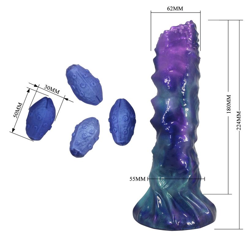 POWER MONSTERS - DUSKWALKER SENTINEL TRICOLOR DILDO DE SILICONE INFLÁVEL FANTASIA 23 CM Ø 5 CM - Image 7