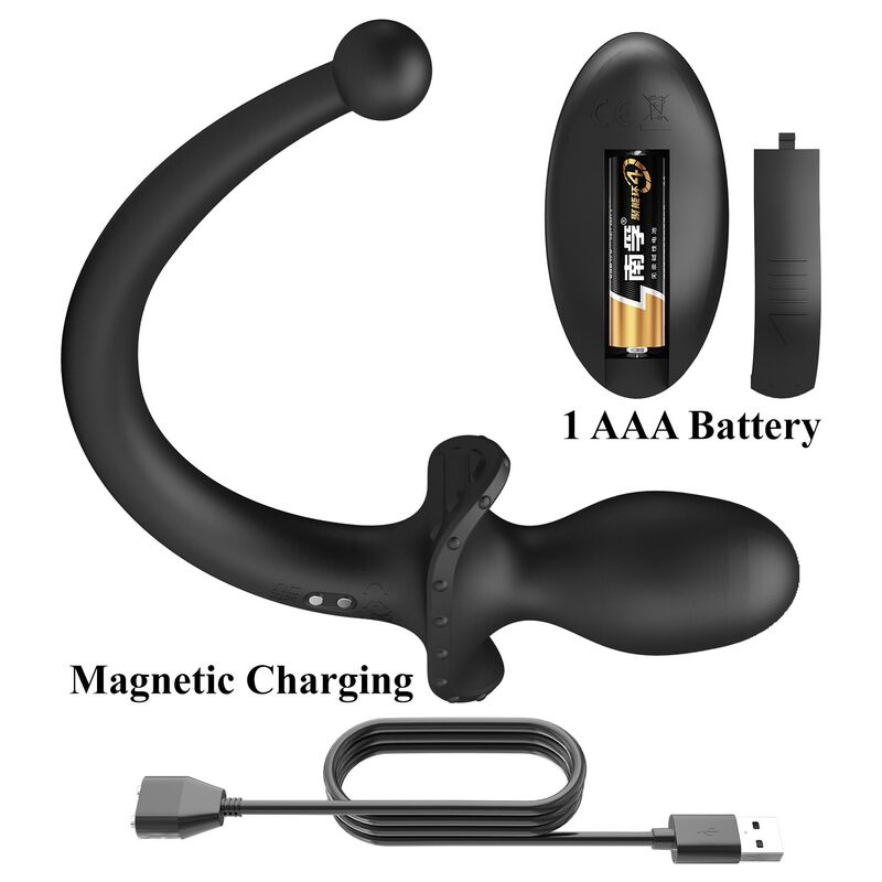 MR PLAY - VIBRADOR ANAL E PERÍNEO COM CONTROLE REMOTO SEM FIO, PRETO - Image 8
