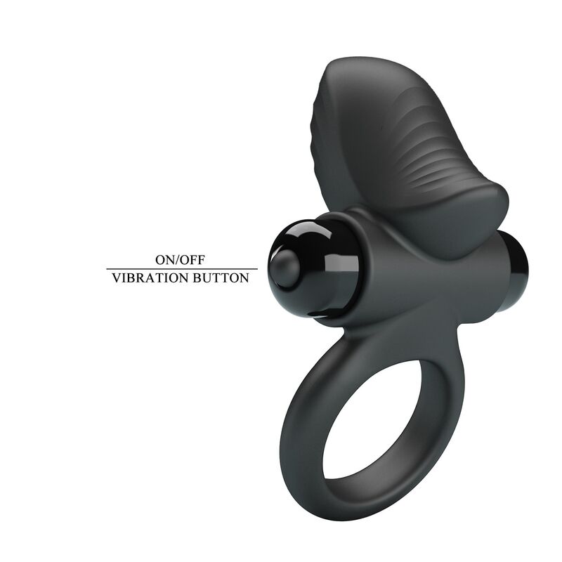 PRETTY LOVE – ANEL VIBRATÓRIO PARA PÊNIS ADRIEN COM 10 FUNÇÕES – PRETO
