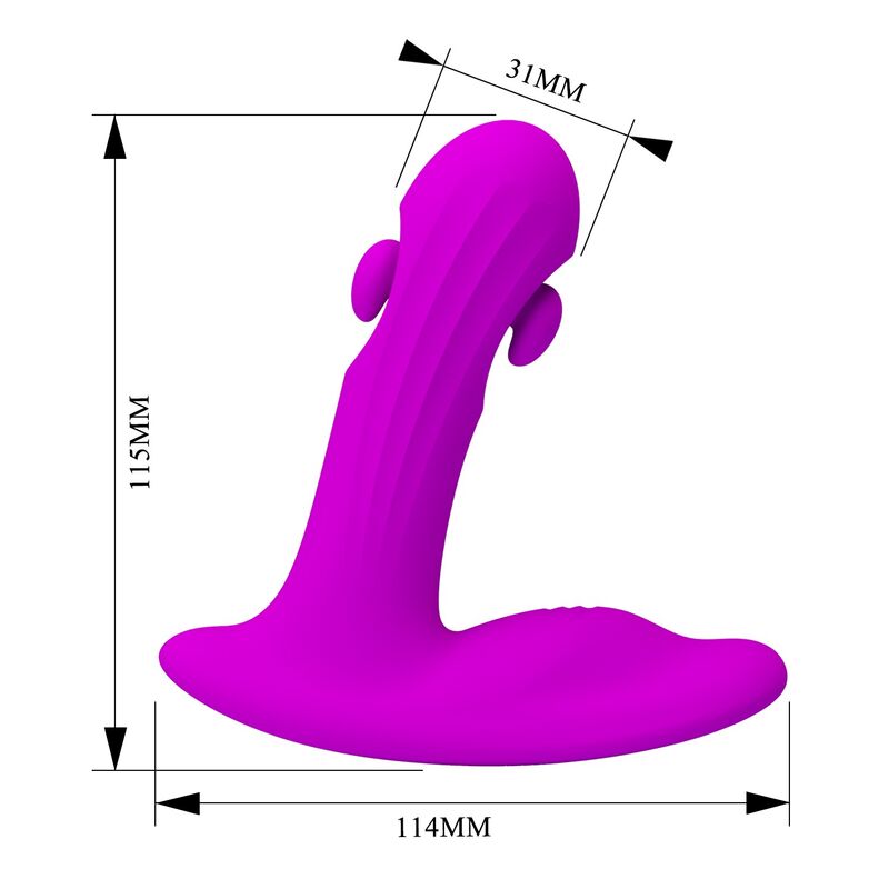 PRETTY LOVE - MASSAGEADOR DE PRÓSTATA RECARREGÁVEL BAUER COM 12 MODOS - ROXO - Image 9