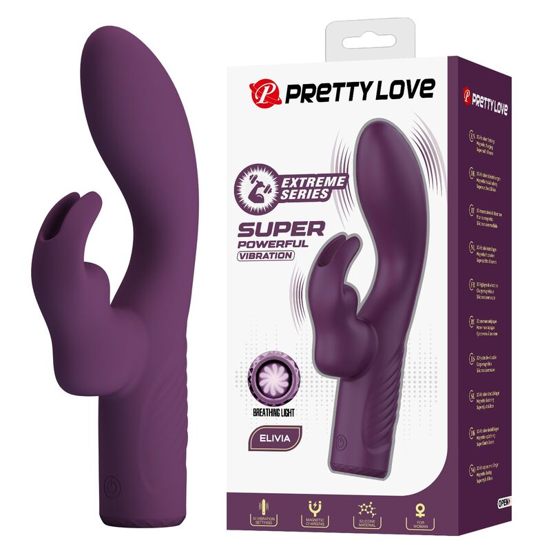PRETTY LOVE – VIBRADOR COELHO RECARREGÁVEL OLIVIA COM 10 FUNÇÕES
