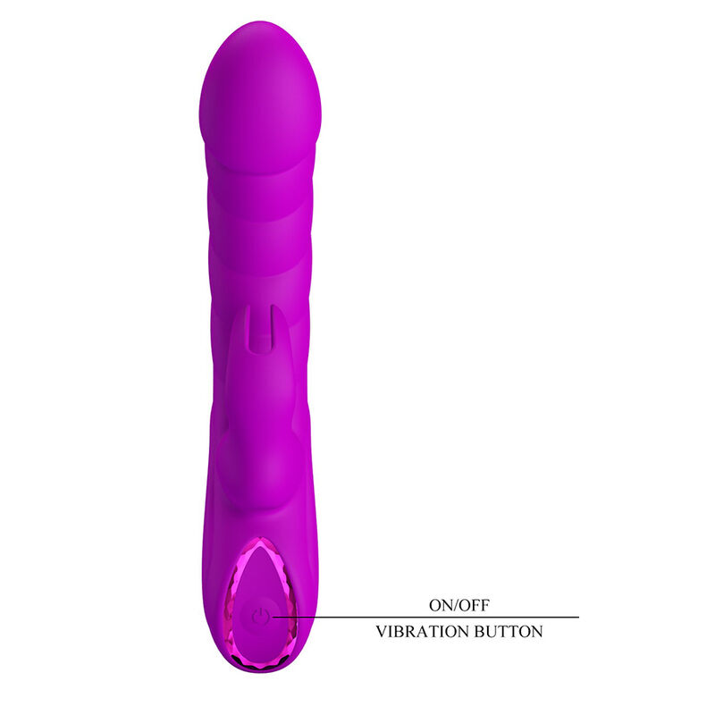 PRETTY LOVE - MONICA VIBRADOR RECARREGÁVEL COM DUPLA ESTIMULAÇÃO PARA PONTO G E CLITÓRIS ROXO - Image 4