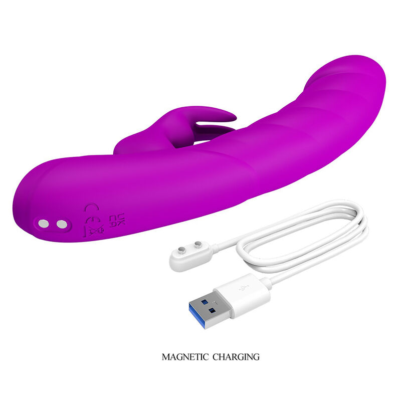 PRETTY LOVE - MONICA VIBRADOR RECARREGÁVEL COM DUPLA ESTIMULAÇÃO PARA PONTO G E CLITÓRIS ROXO - Image 9