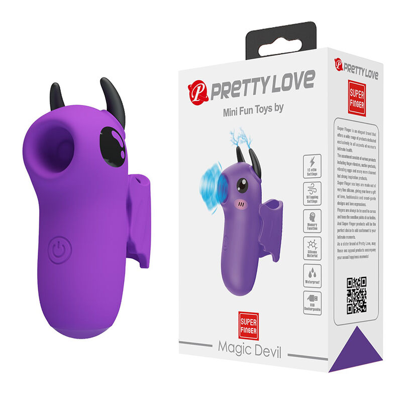 PRETTY LOVE - ESTIMULADOR DE DEDOS RECARREGÁVEL ROXO MAGIC DEVIL - Image 9