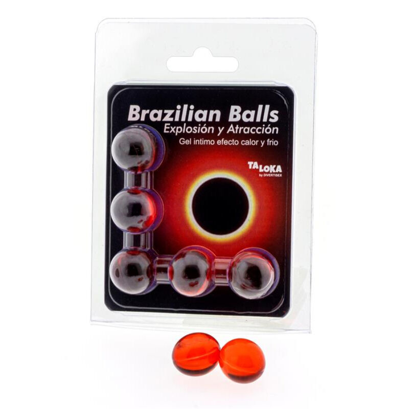 TALOKA – 5 BOLAS BRASILEIRAS COM EFEITO QUENTE E FRIO EM GEL EXCITANTE