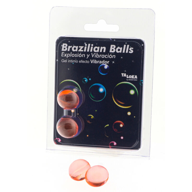 TALOKA – 2 BOLAS BRASILEIRAS COM EFEITO VIBRATÓRIO E GEL EXCITANTE