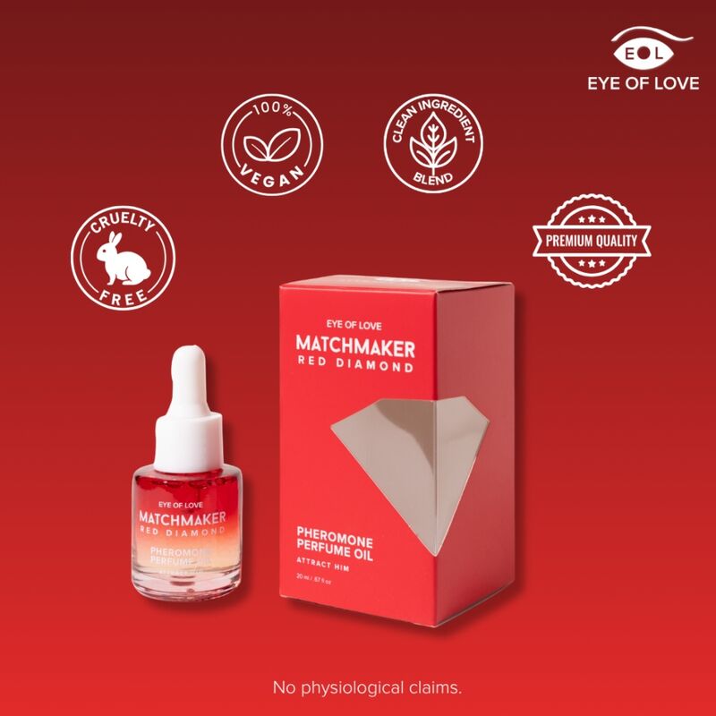 EYE OF LOVE – ÓLEO PERFUME DE FEROMÔNIO RED DIAMOND PARA CASABILISTAS 20 ML