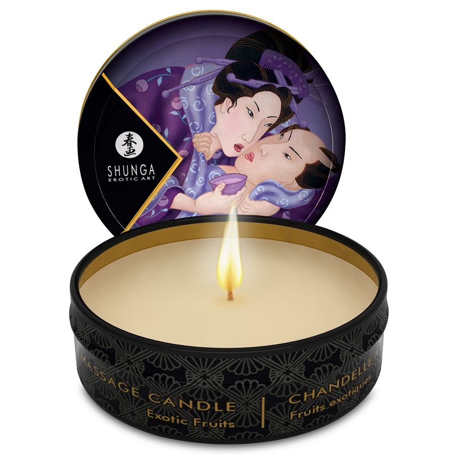 SHUNGA – MINI CARESS BY CANDELIGHT VELA DE MASSAGEM COM FRUTAS EXÓTICAS 30 ML