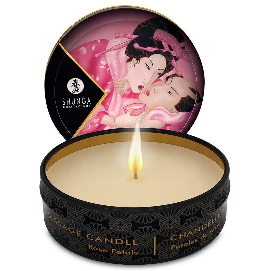 SHUNGA – MINI CARESS BY CANDLELIGHT – EXPOSITOR DE VELAS DE MASSAGEM – 24 UNIDADES