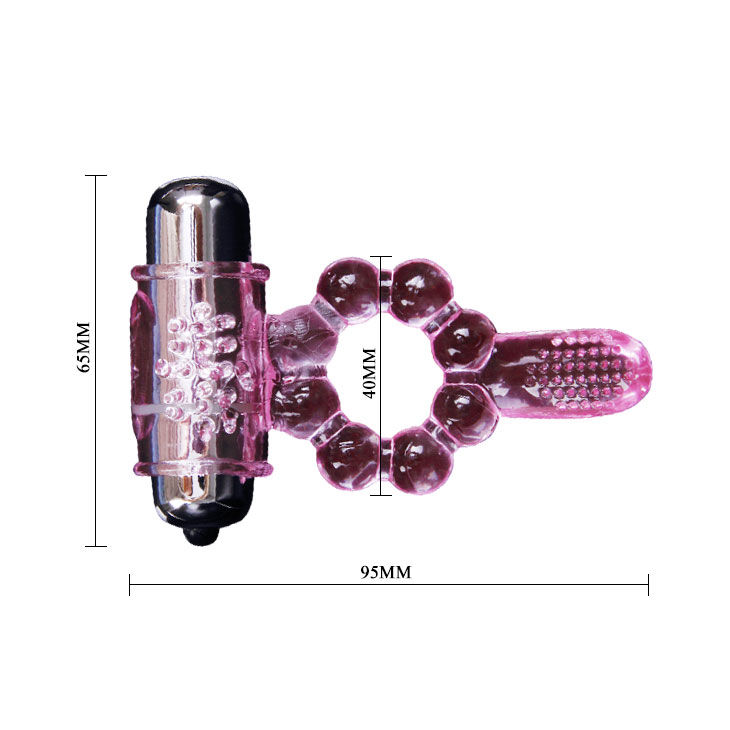 BAILE - ANEL DE SILICONE 10 RITMOS DE LÍNGUA COM VIBRAÇÃO ROSA - Image 8