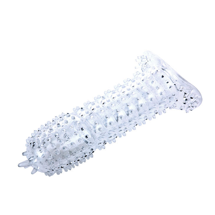 BAILE - CAPA PENIANA COM PONTOS ESTIMULANTES TRANSPARENTES 14 CM - Image 3