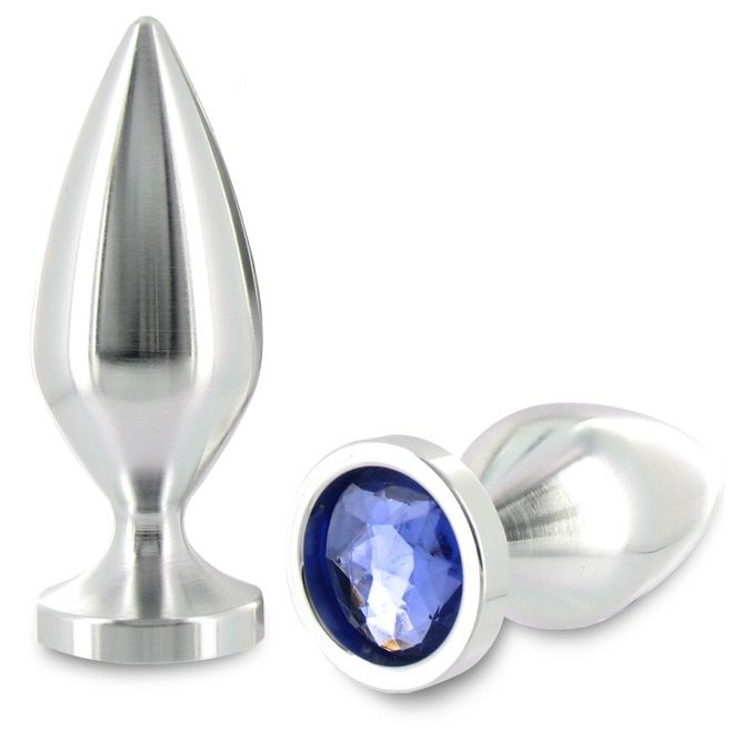 METAL HARD – PLUG ANAL DE ALUMÍNIO CRISTAL COR MÉDIO 8,89CM